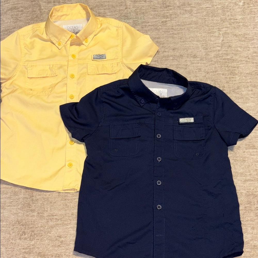 Short-Sleeve Shirt - Yellow and Navy